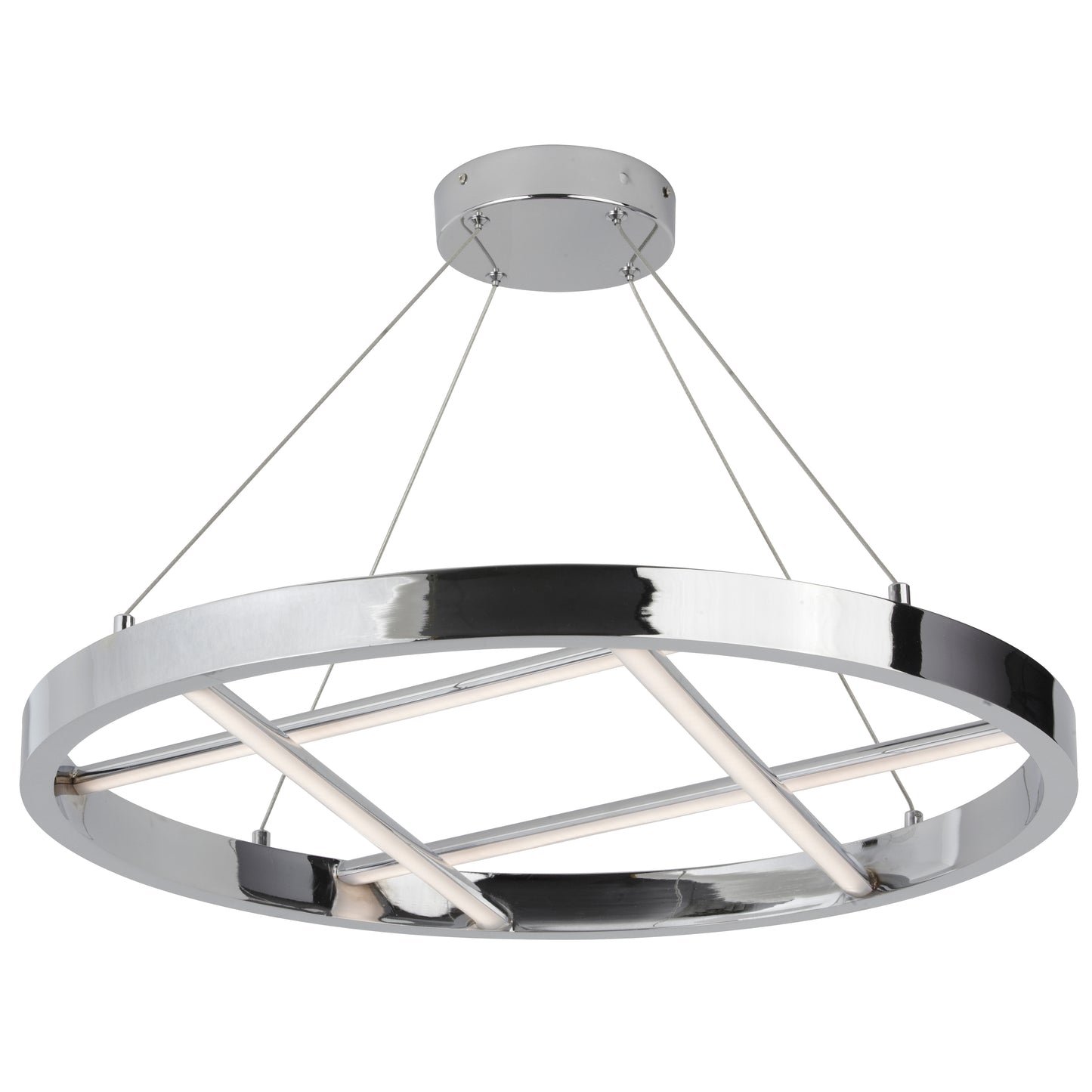 Dainolite 40W Chandelier, Polished Chrome w/ White Silicone Diffuser