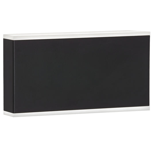 Dainolite 20W Wall Sconce, Matte Black with Frosted Acrylic Diffuser