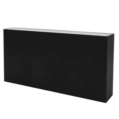 Dainolite 24W Outdoor Wall Sconce, Matte Black with Frosted Acrylic Diffuser