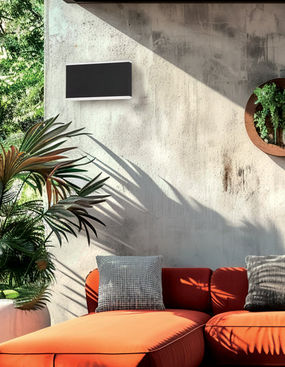 Dainolite 24W Outdoor Wall Sconce, Matte Black with Frosted Acrylic Diffuser