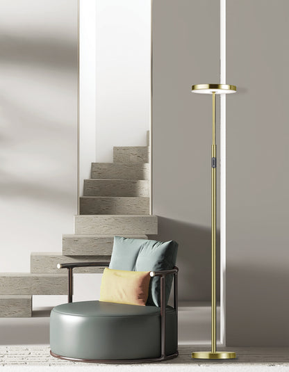 Dainolite 30W Floor Lamp in Polished Chrome w/ White Acrylic Diffuser
