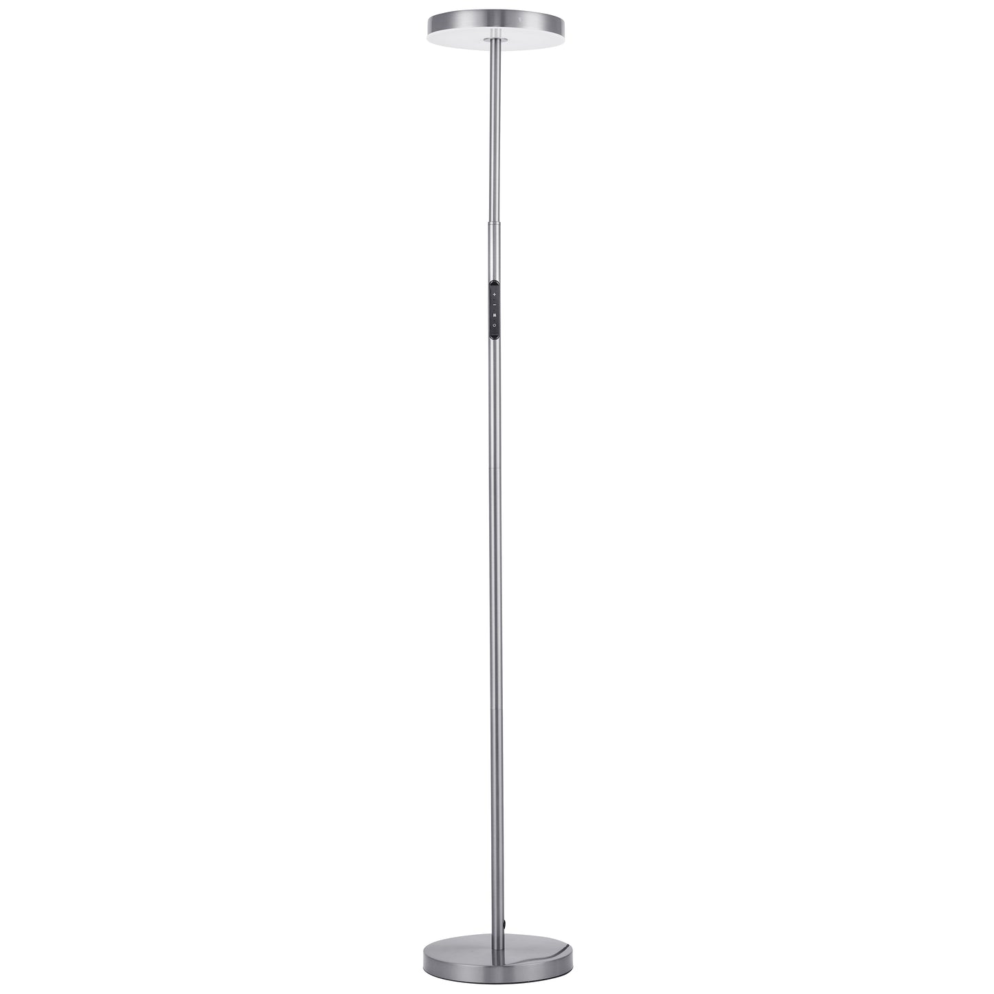 Dainolite 30W Floor Lamp Satin Nickel with White Acrylic Diffuser