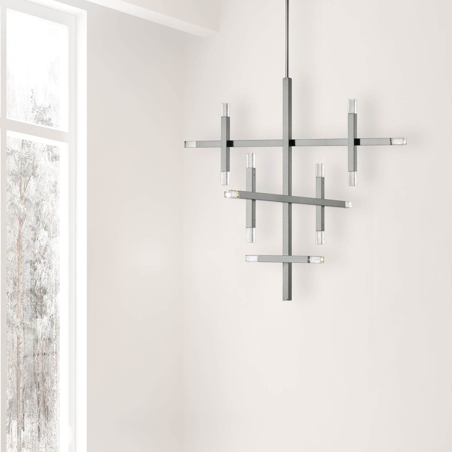 Dainolite 42W Polished Chrome Chandelier w/ Acrylic Diffuser