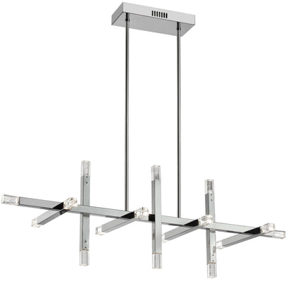 Dainolite 48W Horizontal Polished Chrome Chandelier w/ Acrylic Diffuser
