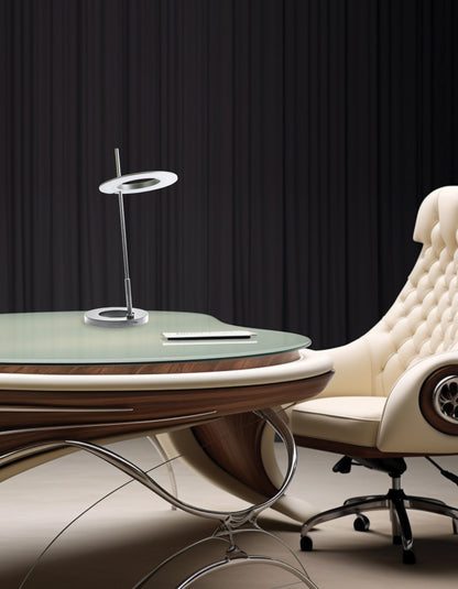 Dainolite 11W Table Lamp Satin Chrome