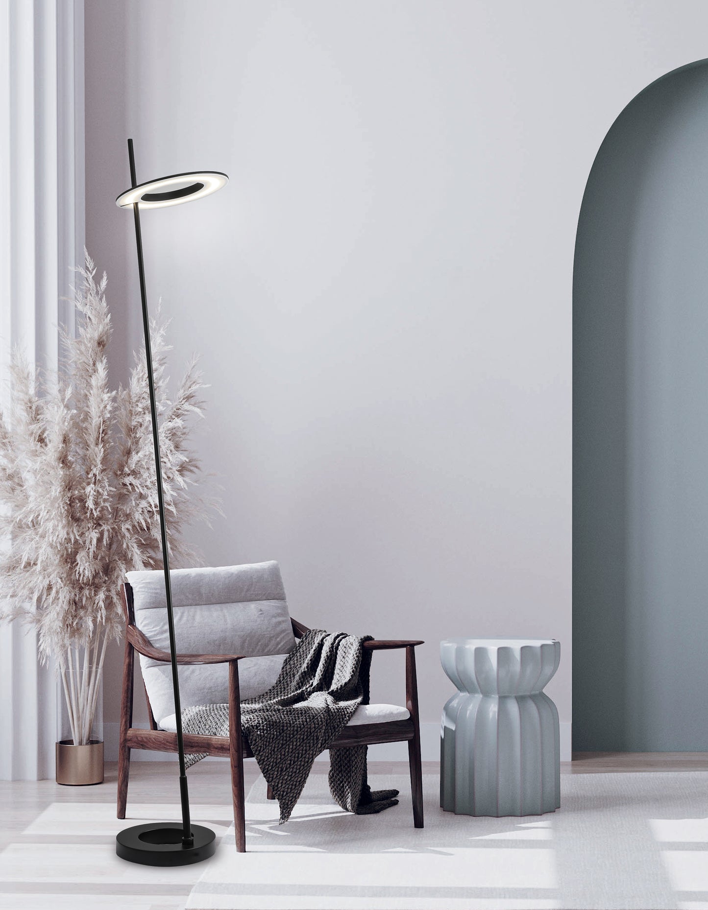 Dainolite 20W Floor Lamp Matte Black