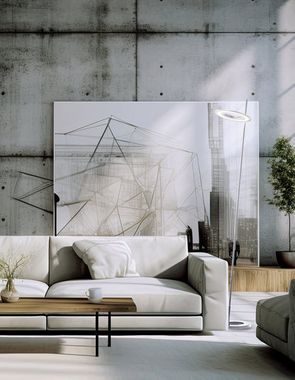Dainolite 20W Floor Lamp Silver