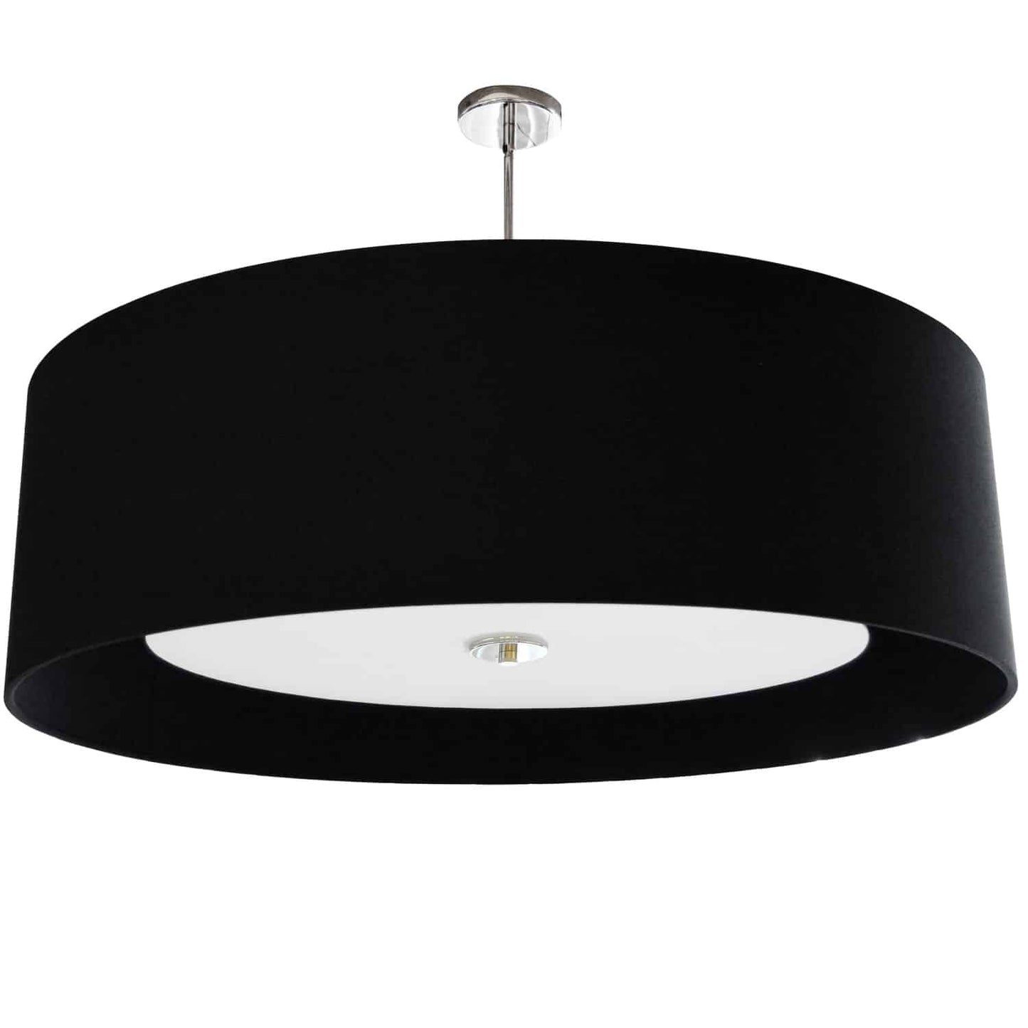 Dainolite 4 Light Helena Pendant Polished Chrome Black with White Diffuser