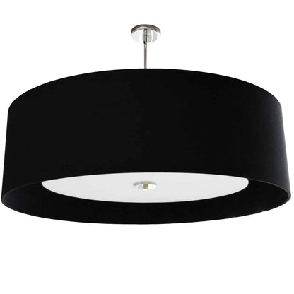 Dainolite 4 Light Helena Pendant Polished Chrome Black with White Diffuser