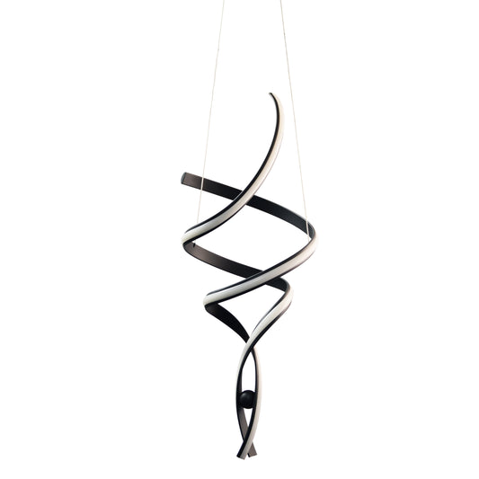 Dainolite IRN-3935LEDP-MB 35W LED Pendant, Matte Black with White Silicone Diffuser