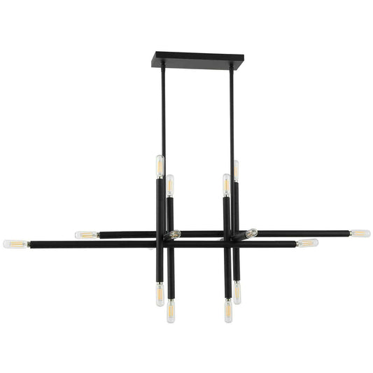 Dainolite KAN-4016HP-MB 16 Light Incandescent Horizontal Pendant, Matte Black
