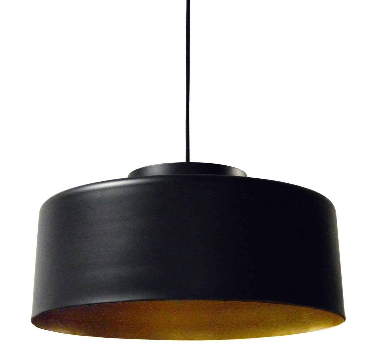 Dainolite KUP-201P-BK-GLD 1 Light Metal Pendant, Black and Gold Finish