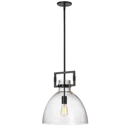 Dainolite 1 Light Incandescent Matte Black Pendant