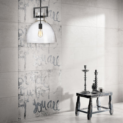 Dainolite 1 Light Incandescent Matte Black Pendant