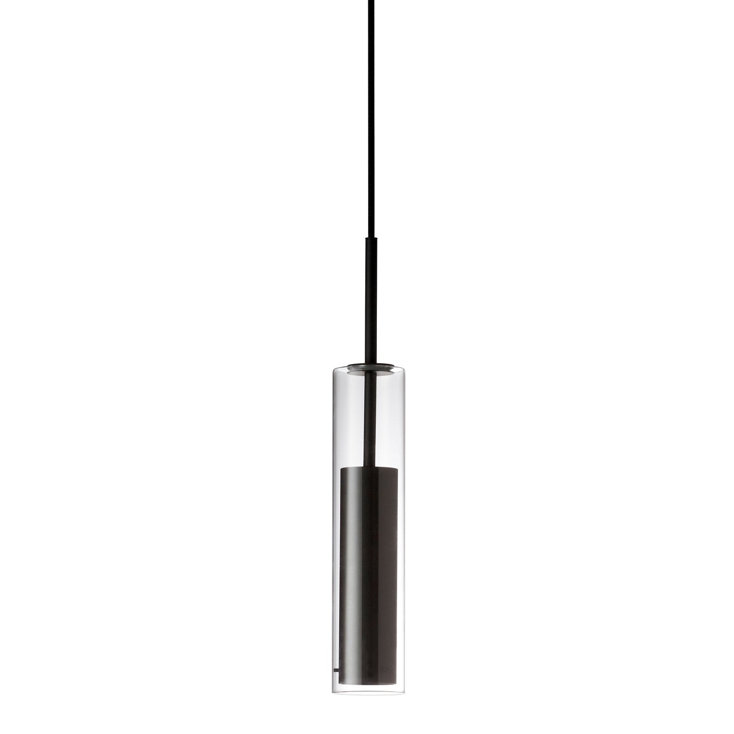 Dainolite LUN-1LEDP-BK 6W LED Pendant, Black Finish with Clear Glass