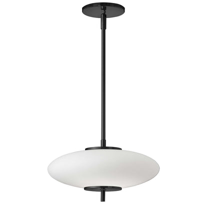 Dainolite 16W Pendant Matte Black with Opal Glass