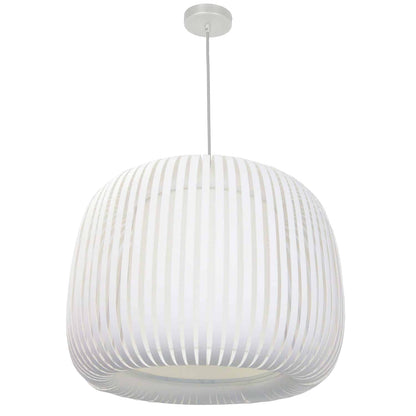 Dainolite 1 Light Pendant Slit Shade Linda White