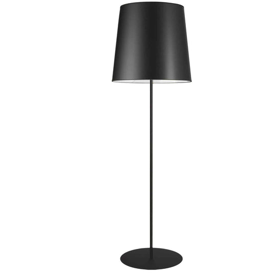 Dainolite MM681F-BK-797 1 Light Black Floor Lamp w/ Black Drum Shade