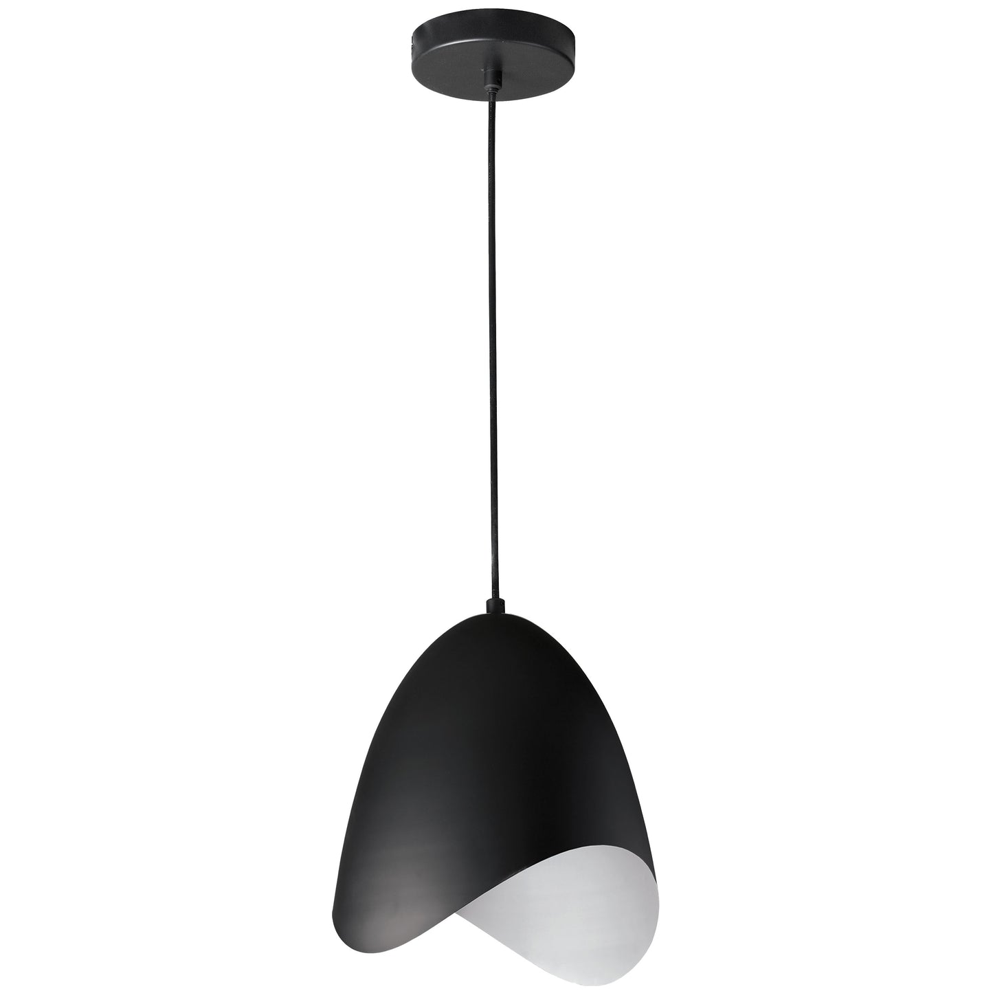 Dainolite MYR-81P-BK 1 Light Pendant, Black Finish