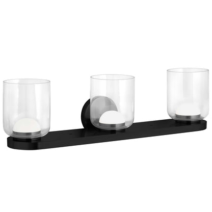 Dainolite 10W LED Nadine Vanity Matte Black w/ Clear Glass