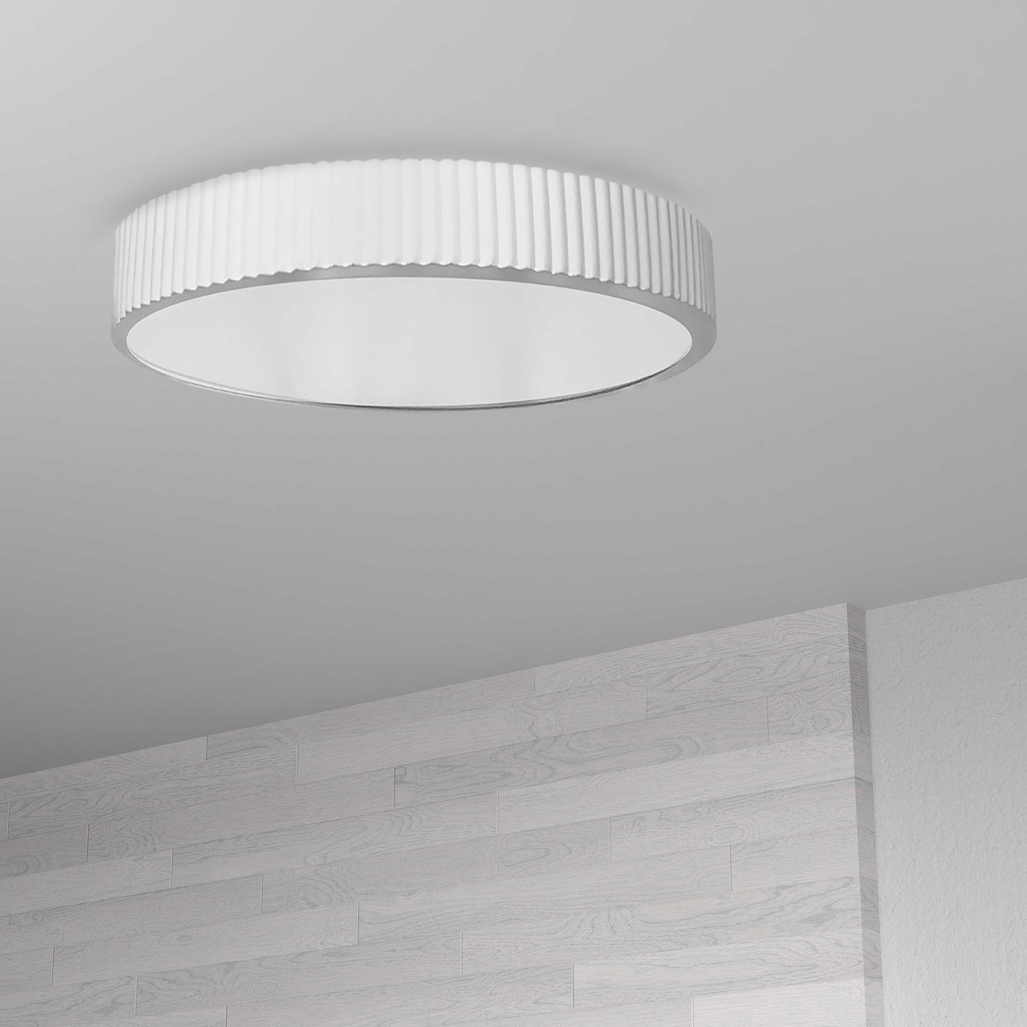 Dainolite 30W LED Flush mount, Matte White with White Acrylic Diffuser
