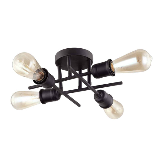 Dainolite NEB-184SF-ES 4 Light Flush Mount, Espresso Finish