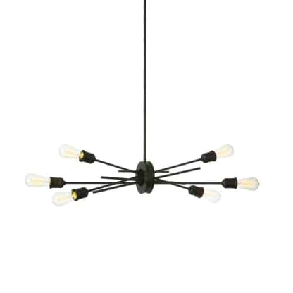 Dainolite 6 Light Horizontal Pendant, Espresso Finish