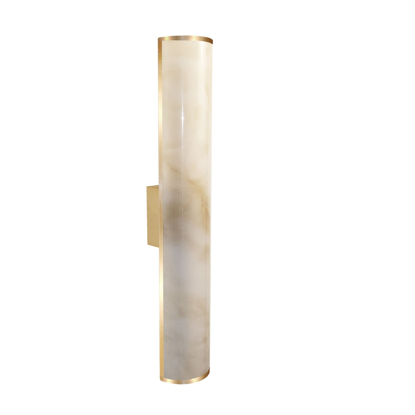 Dainolite 19W Wall Sconce, Aged Brass w/ Marble Alabaster Shade