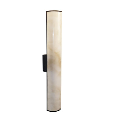 Dainolite 19W Wall Sconce, Matte Black w/ Marble Alabaster Shade