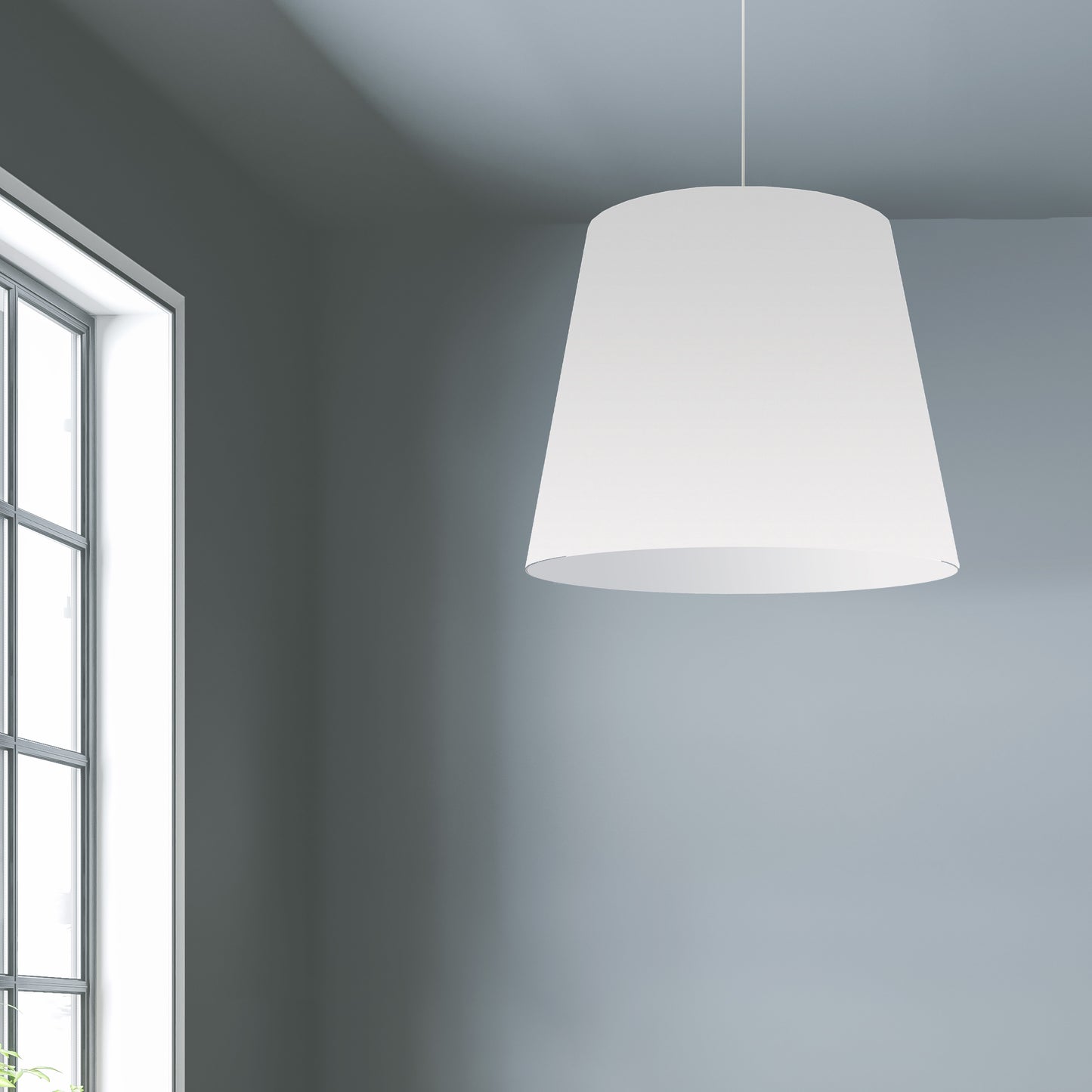 Dainolite 1 Light Oversized Drum Pendant Large White Shade