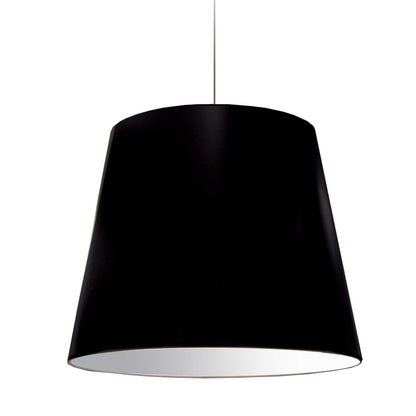 Dainolite 1 Light Oversized Drum Pendant Large Black Shade