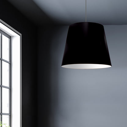 Dainolite 1 Light Oversized Drum Pendant Large Black Shade