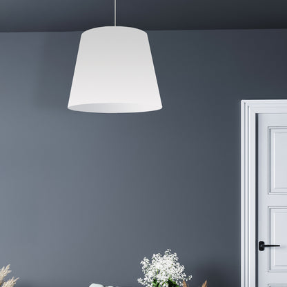 Dainolite 1 Light Oversized Drum Pendant Medium Wht Shade