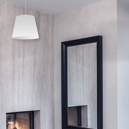 Dainolite 1 Light Oversized Drum Pendant Small White Shade