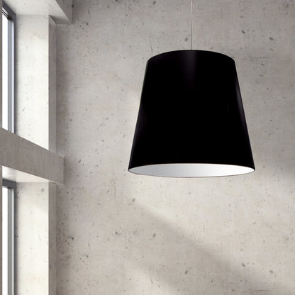 Dainolite 1 Light Oversized Drum Pendant X-Large Black Shade