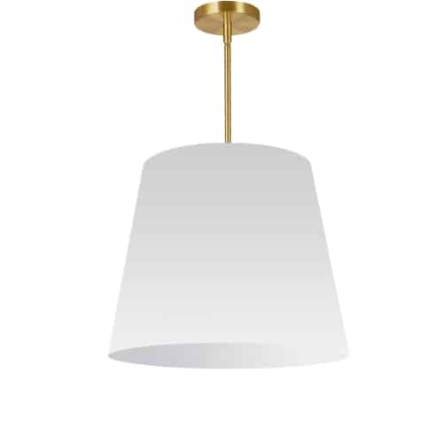 Dainolite 1 Light Oversized Drum Pendant Medium White Shade