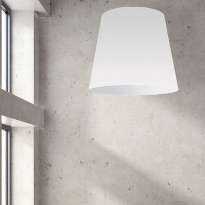 Dainolite 1 Light Oversized Drum Pendant X-Large White Shade