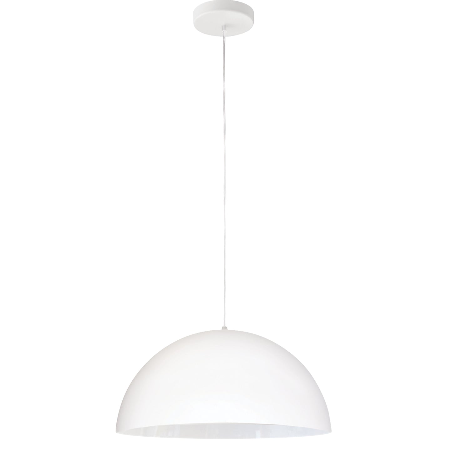 Dainolite OFE-161P-MW 1 Light Incandescent Small Dome Pendant, Matte White