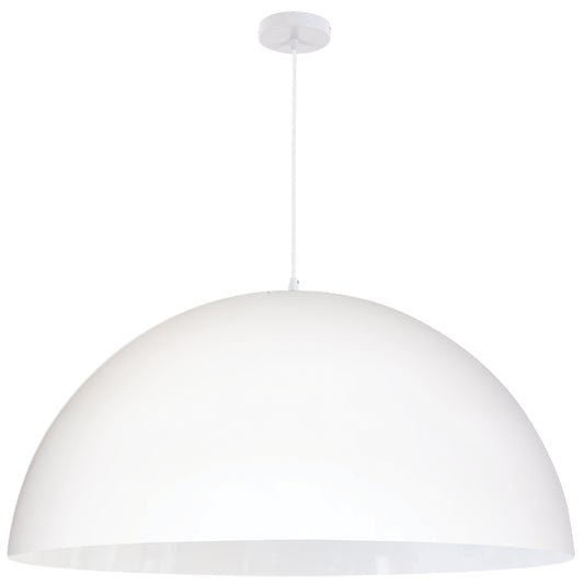 Dainolite 1 Light Incandescent Large Dome Pendant, Matte White