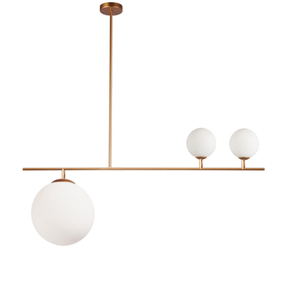 Dainolite 3 Light Incandescent Pendant, Gold Finish