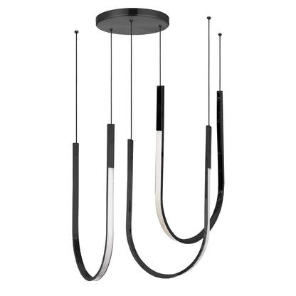 Dainolite 62W Horizontal Pendant Matte Black with White Silicone Diffuser