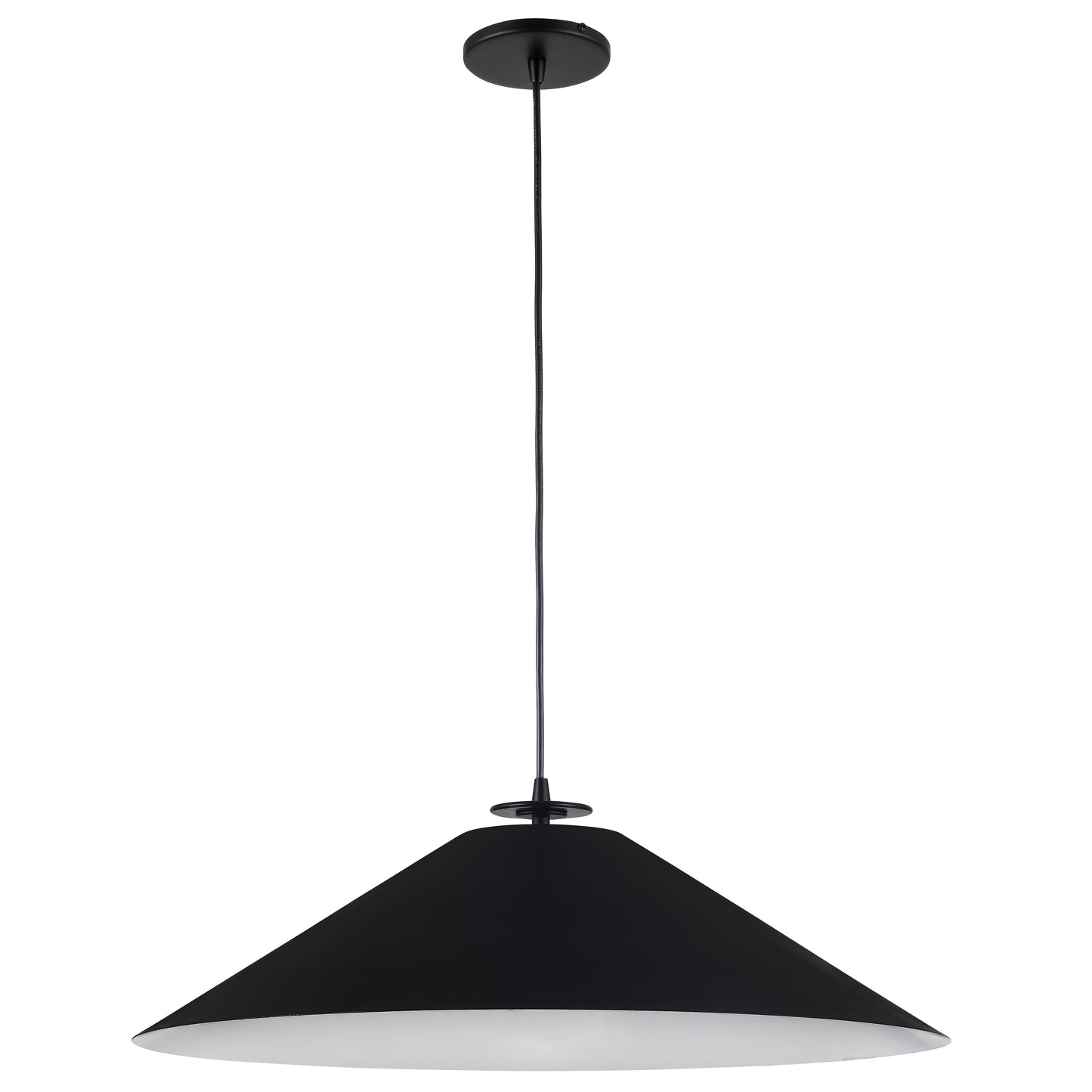 Dainolite 1 Light Incandescent Pendant, Matte Black