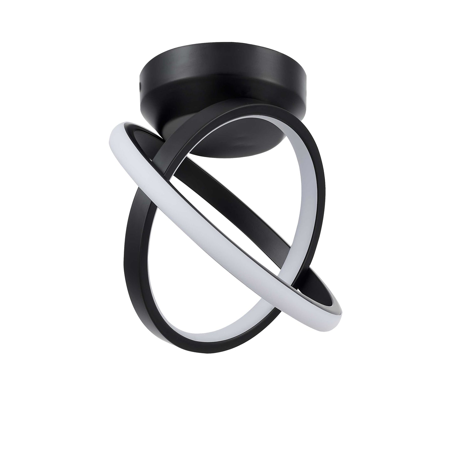Dainolite 20W Semi-Flush, Matte Black w/ White Silicone Diffuser