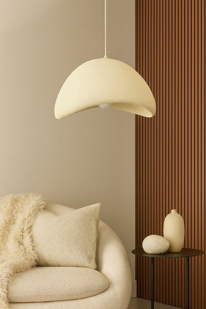Dainolite 1 Light Pendant in Matte Beige