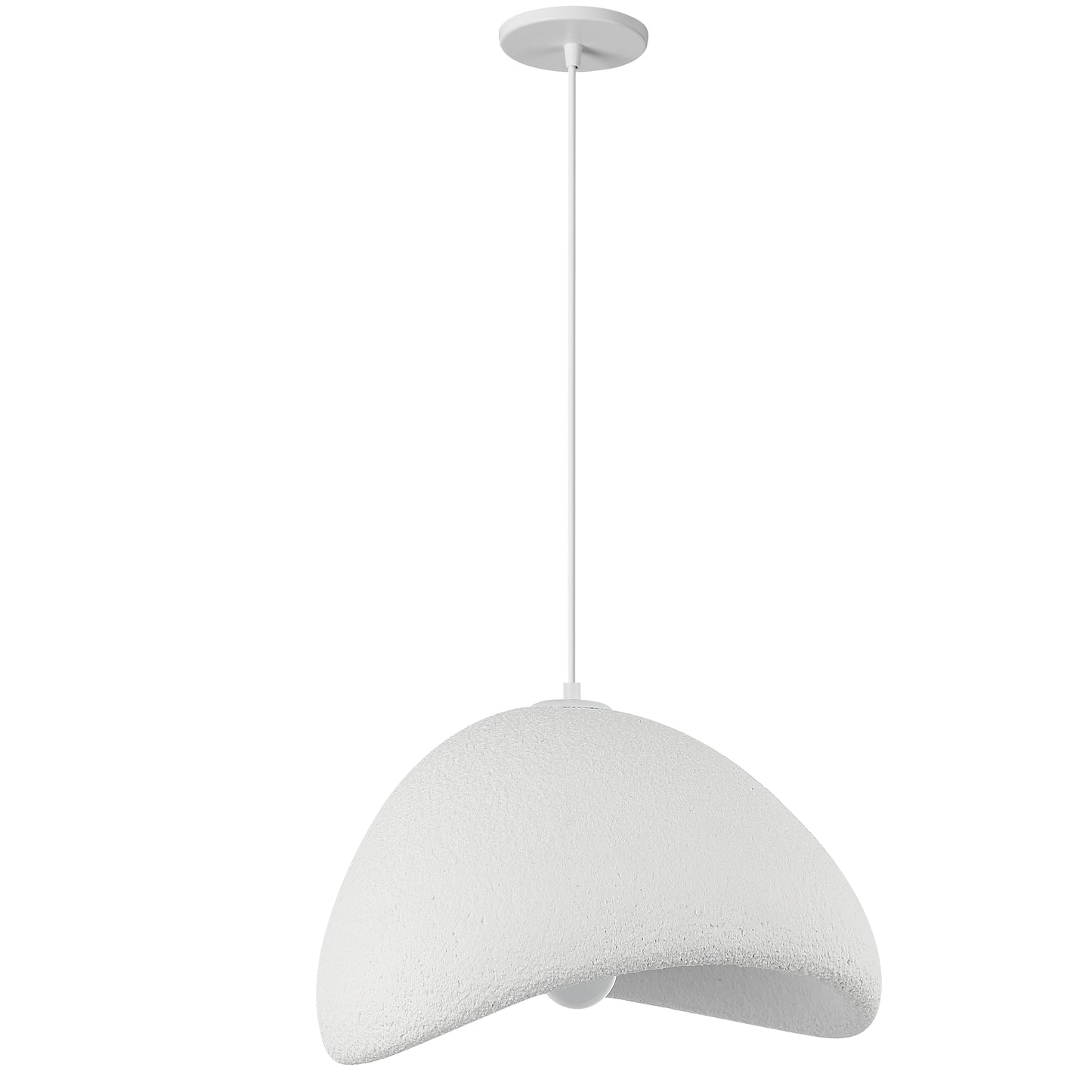 Dainolite 1 Light Pendant in Matte White