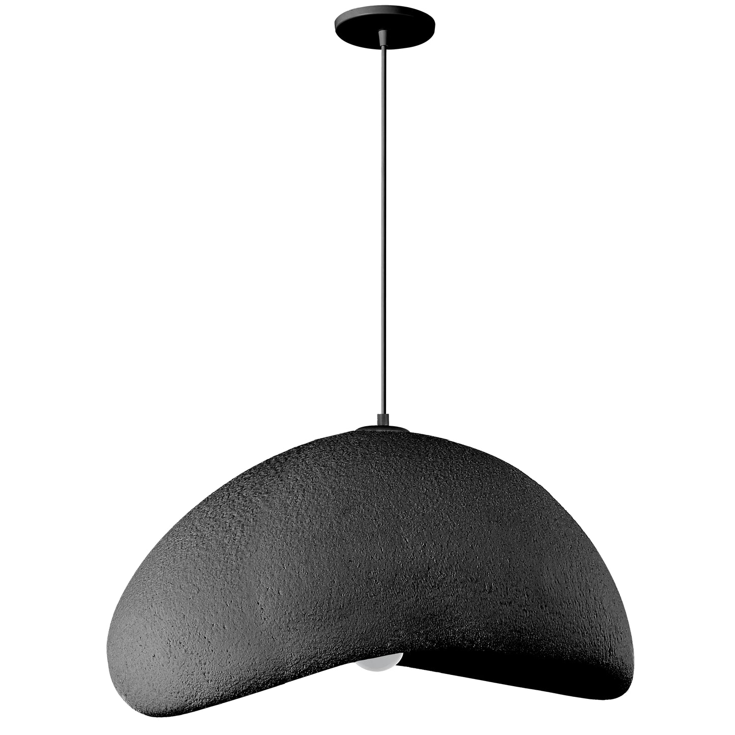Dainolite 1 Light Pendant in Matte Black