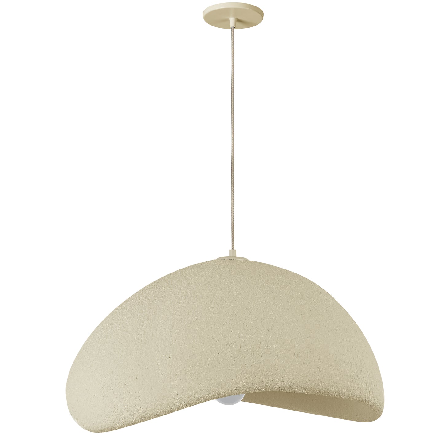 Dainolite 1 Light Pendant in Matte Beige