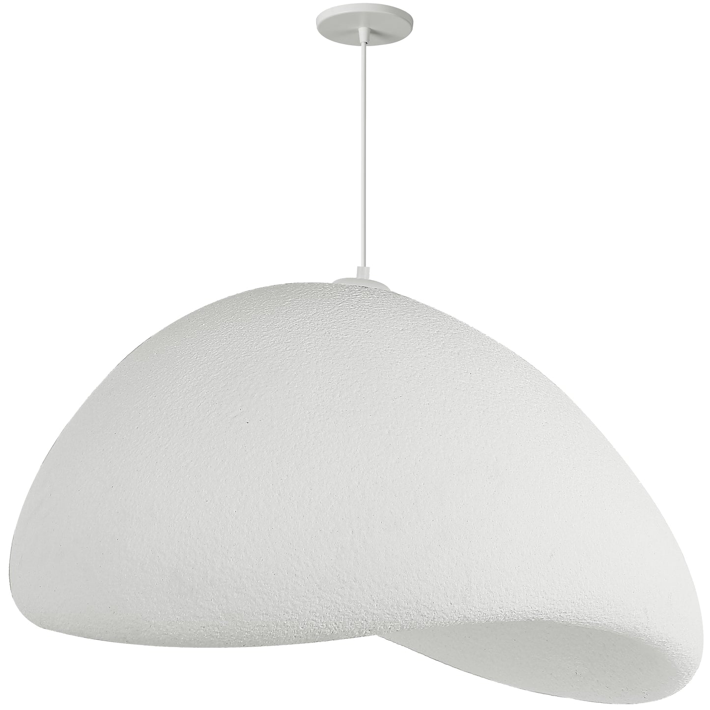 Dainolite 1 Light Pendant in Matte White