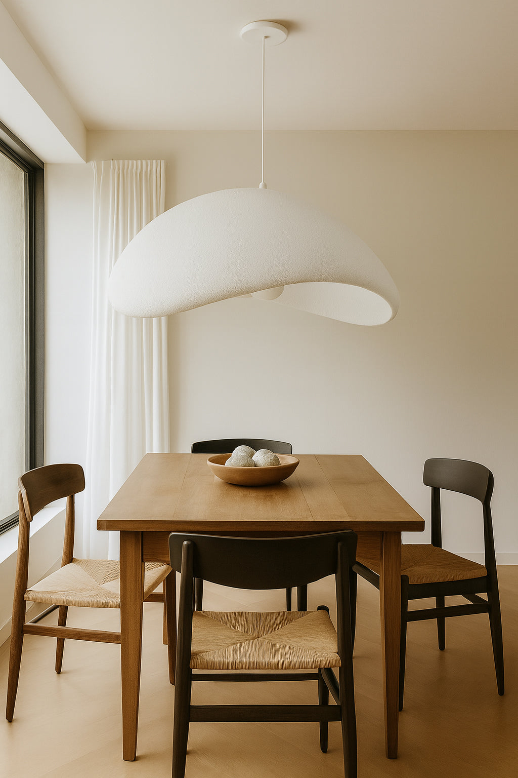 Dainolite 1 Light Pendant in Matte White