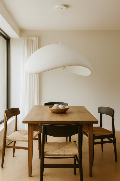 Dainolite 1 Light Pendant in Matte White
